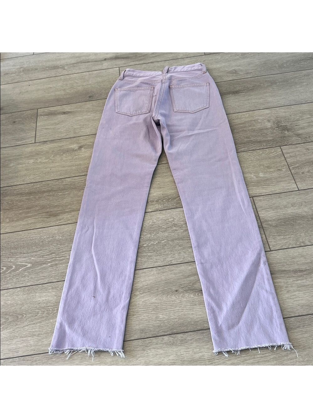 Agolde Lavender cross cross asymmetrical waist Straight Leg Jeans size 24 - Picture 8 of 11